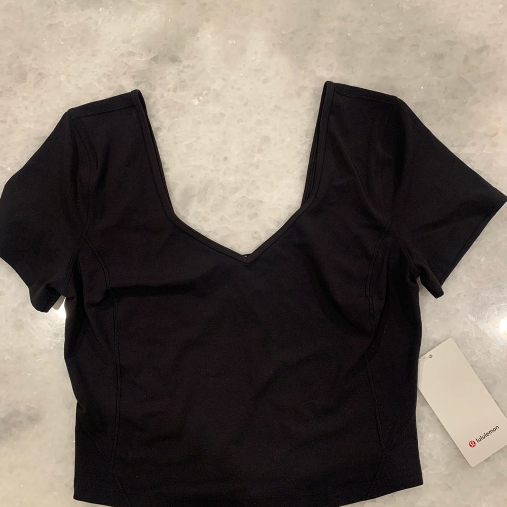 New Black Lululemon Align Tee